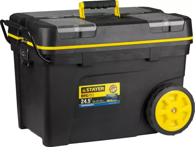 Ящик-тележка для инструмента "BIGPRO" пластиковая, STAYER Professional 38107-24 купить в Новом Уренгое