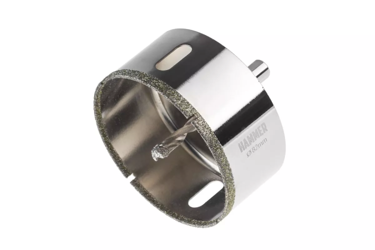 Коронка алмазная HAMMER Ф82мм HEX(DHS82.0*65/5) купить в Новом Уренгое