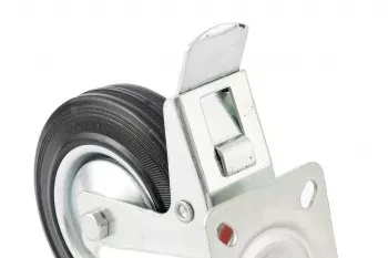 Колесо поворотное с тормозом d-200мм крепление платформенное СИБРТЕХ 68724 купить в Новом Уренгое