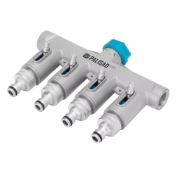 Разветвитель четырёхканальный Palisad 65833, с внутренней резьбой 3/4", алюминий, LUXE