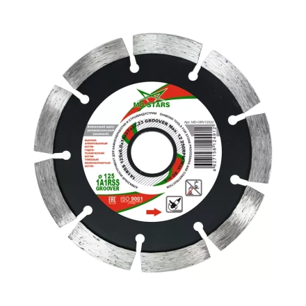 Диск алмазный по бетону 1A1RSS GROOVER MD-STARS 230*6.0*10*15T*22,23 mm купить в Новом Уренгое