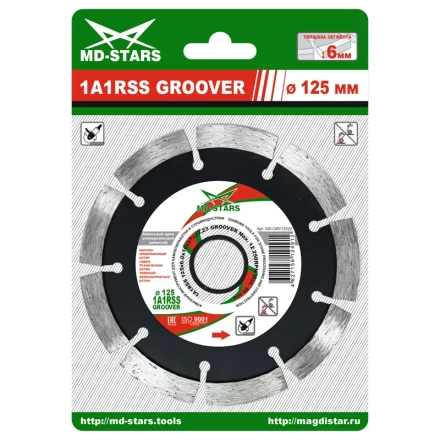 Диск алмазный по бетону 1A1RSS GROOVER MD-STARS 230*6.0*10*15T*22,23 mm купить в Новом Уренгое