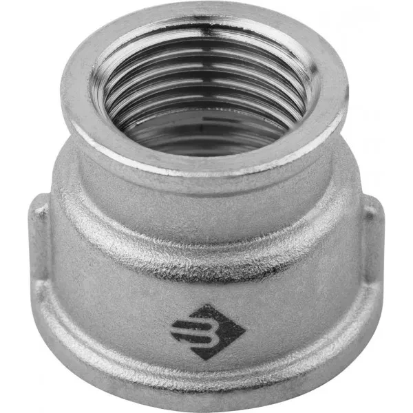 Муфта ЗУБР "ЭКСПЕРТ" переходная, никелированная латунь, 1/2"-3/4" 51292-1/2-3/4 купить в Новом Уренгое