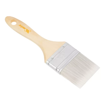 Кисть плоская для лаков &quot;Евро&quot; 2.5&quot;, искусственная щетина, деревянная ручка MTX 83088 купить в Новом Уренгое