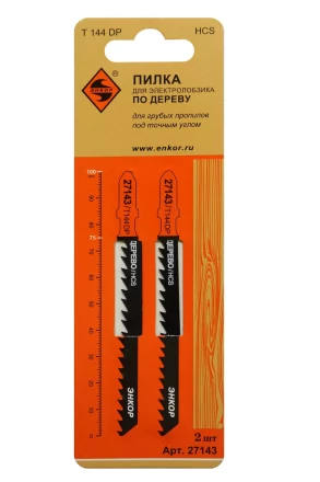 Пилка для электролобзика T144 DP 2 шт. Энкор 27143 купить в Новом Уренгое
