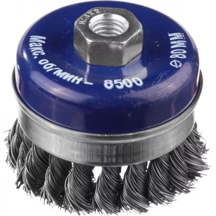 DEXX. Щетка чашечная усиленная для УШМ, жгутированная стальная проволока 0,5мм, 80ммхМ14 35106-080 купить в Новом Уренгое