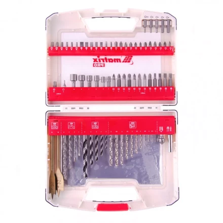 Набор сверл комбинированный по металлу 1-6 мм бетону 4-8 мм дереву 3-8 мм перки биты 44 шт адаптер головки 6 шт 75 предметов Pro Matrix 725675 купить в Новом Уренгое