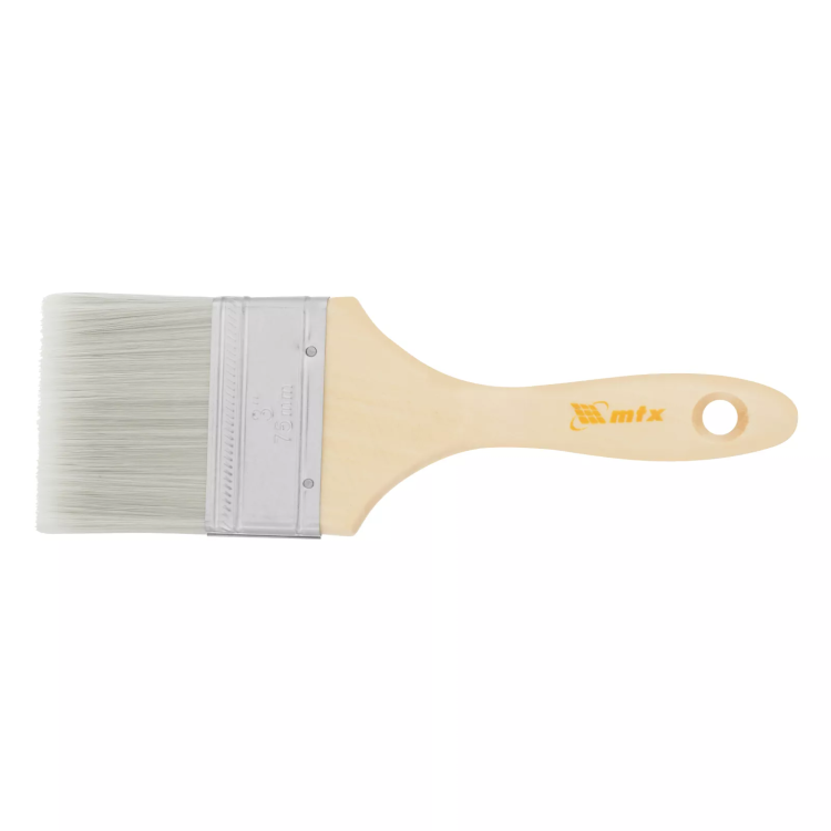 Кисть плоская для лаков "Евро" 3", искусственная щетина, деревянная ручка Matrix 83089 купить в Новом Уренгое