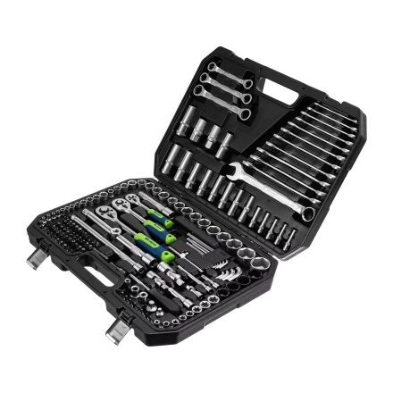 Набор инструментов Сибртех 14172, 1/2&quot;, 3/8&quot;, 1/4&quot;, пластиковый кейс 160 предм. купить в Новом Уренгое