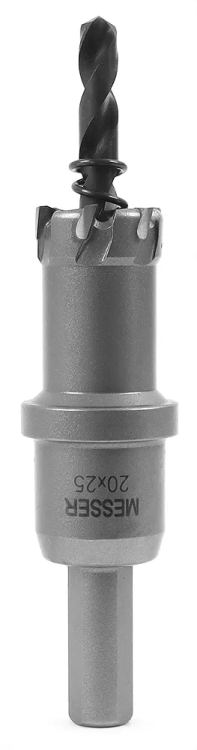 ТСТ коронка MESSER 20X25 с центрирующим сверлом и толкающей пружиной купить в Новом Уренгое