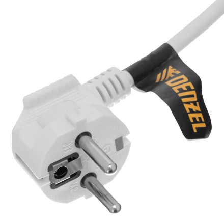 Шнур сетевой Denzel Energy Series, ПВС, 1,5 м, 3 x 1,5 мм, с неразборной вилкой, белый, 3 м, 37670 купить в Новом Уренгое