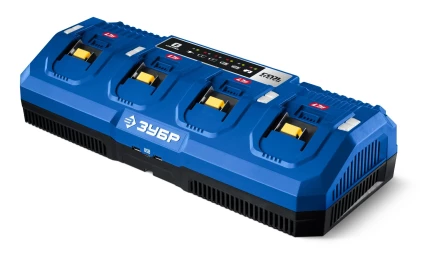 ЗУБР Turbo CHARGE, 20 В, 4 порта, 4 х 9 А, зарядное устройство для LMS АКБ, ПРОФЕССИОНАЛ (TC-20-4) купить в Новом Уренгое
