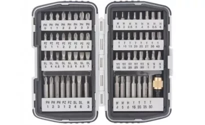 Набор бит,магнитный адаптер,CrV,в плат.боксе,64шт MATRIX 11327 купить в Новом Уренгое