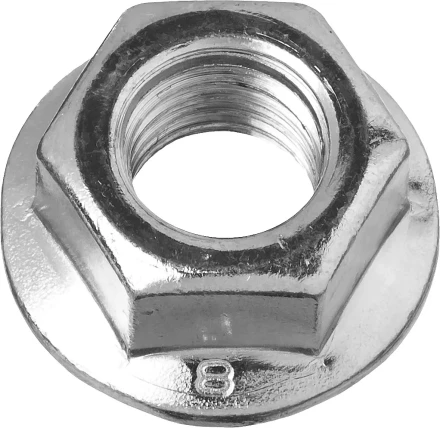 Гайка ЗУБР &quot;МАСТЕР&quot; DIN 6923 с фланцем, класс прочности 8, оцинкованная,  M16, 5кг 303630-16 купить в Новом Уренгое
