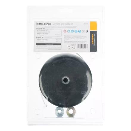 Катушка  триммер. полуавтомат. легкая заправка гайка М10 М10 М8, лев. шаг 1,0  1,25мм// Denzel 96390 купить в Новом Уренгое