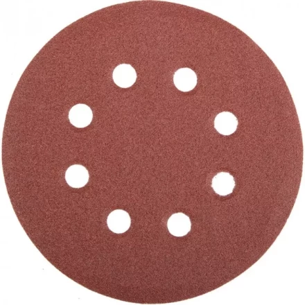 Круг шлифовальный универсальный STAYER &quot;MASTER&quot; из абразивной бумаги на велкро основе, 8 отверстий, Р120, 125мм, 5шт 35452-125-120 купить в Новом Уренгое