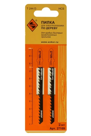 Пилка для электролобзика T244 D 2 шт. Энкор 27109 купить в Новом Уренгое