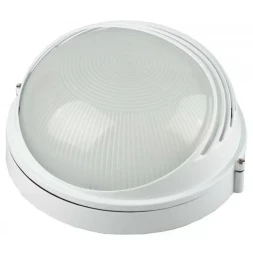 Светильник уличный СВЕТОЗАР влагозащищенный с верхним декоративным кожухом, цвет белый, 100Вт SV-57273-W