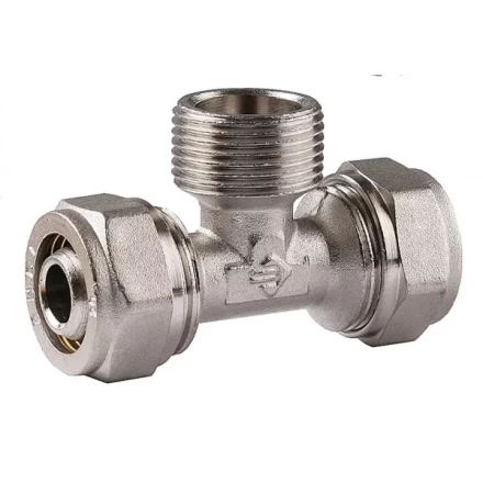 Тройник ЗУБР с наружной резьбой, цанга-штуцер, 3/4&quot;х20х2,0 мм, никель 51404-20-3/4 купить в Новом Уренгое