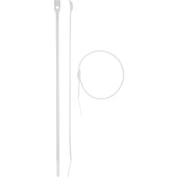 Кабельные стяжки белые КОБРА, с плоским замком, 7.6 х 370 мм, 10 шт, нейлоновые, ЗУБР 30930-76-370