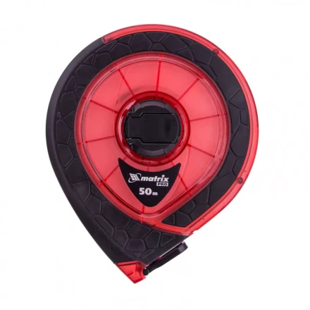 Рулетка геодезическая 50 м х 15 мм закрытый корпус фибергласовая лента двусторонняя шкала Pro Matrix 31272 купить в Новом Уренгое