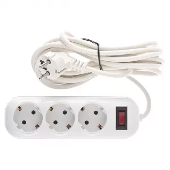 Удлинитель бытовой серия EF, с заземлением и выключателем, 3м, 3 розетки, 10A Stern 95771 купить в Новом Уренгое