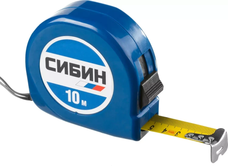 Рулетка СИБИН, пластиковый корпус, 10м/25мм 34020-10-25 купить в Новом Уренгое