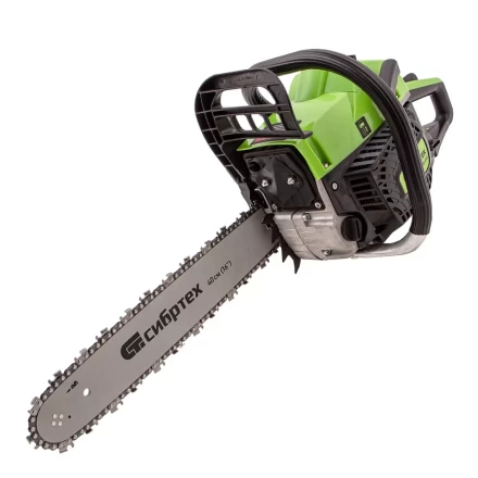 Пила цепная бензиновая БП-4540, 45 см3, шина 40 см, шаг 0.325, паз 1,5 мм, 64 звена Сибртех 95208 купить в Новом Уренгое