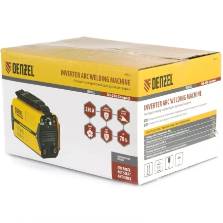 Аппарат инверторный дуговой сварки DENZEL DS-230 Compact 94374 купить в Новом Уренгое