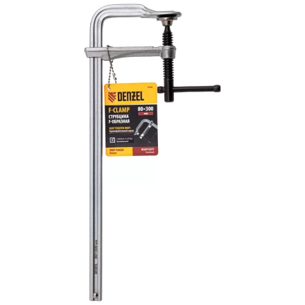 Струбцина F-образная Denzel, 80x300мм, кованая 20466 купить в Новом Уренгое