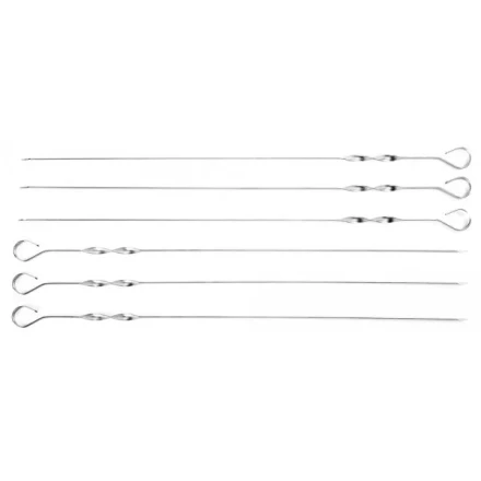 Шампуры KRAFTOOL &quot;EXPERT&quot; плоские, усиленные, нерж. сталь 2мм, длина 600мм, в блистере, 6шт 68331-60-H6 купить в Новом Уренгое