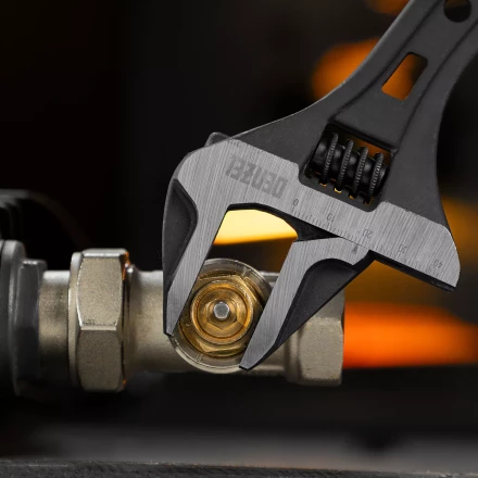 Ключ разводной Denzel 15749, 250 мм, CrV, кованый купить в Новом Уренгое