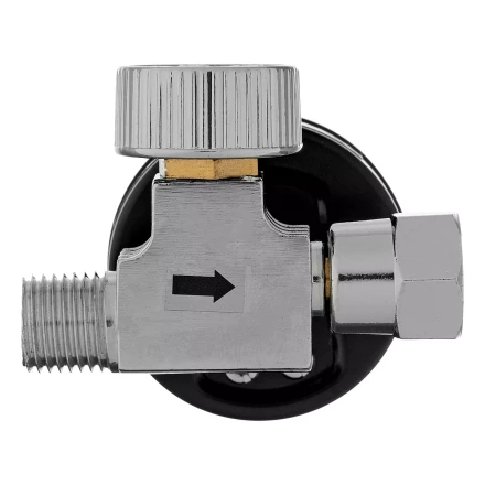 Регулятор давления с манометром для краскораспылителя Denzel K1500, 12 бар, 1/4&quot;, 57001 купить в Новом Уренгое