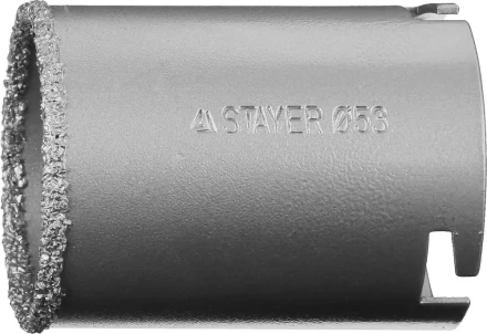 Коронка STAYER "PROFESSIONAL" кольцевая с карбидно-вольфрамовой крошкой, d=53мм 33345-53 купить в Новом Уренгое