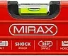 Уровень коробчатый усиленный MIRAX, утолщенный профиль, 3 противоударных ампулы (1 поворотная на 360 град), с ручками, 120 см 34603-120 купить в Новом Уренгое
