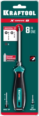 Отвертка универсальная с переставным двухсторонним стержнем 26168 купить в Новом Уренгое