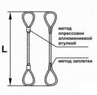 Строп канатный одноветвевой 1СК 0.8 т L=7.5 м заплет купить в Новом Уренгое