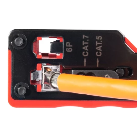 Кримпер многофункциональный КВТ JT-04А с 2 встроенными модулями для обжима RJ-45 (Cat 7), RJ-12, RJ-11 (89439) купить в Новом Уренгое