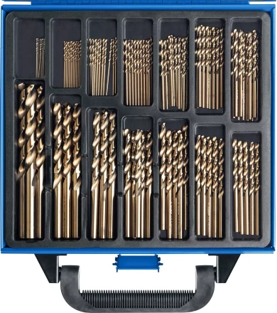 ЗУБР Кобальт, 99 шт, (1-10 мм), сталь Р6М5К5, класс А, мет.бокс, набор сверл по металлу, Профессионал (29626-H99) купить в Новом Уренгое