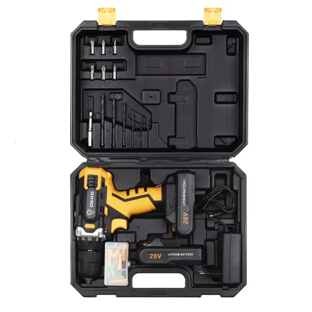 Дрель аккумуляторная DKCD20FU-Li DEKO + набор 63 инструмента, 063-4103 купить в Новом Уренгое