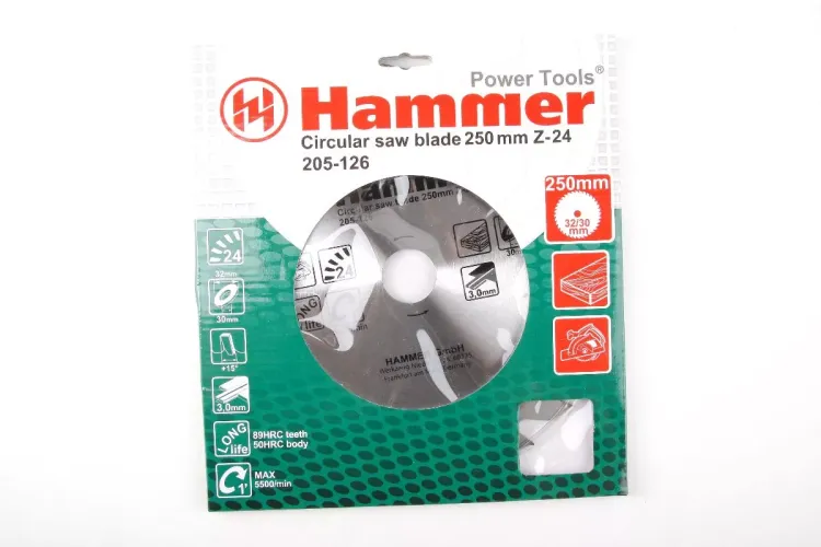 Диск пильный твердосплавный HAMMER Ф250х30мм 24зуб. купить в Новом Уренгое