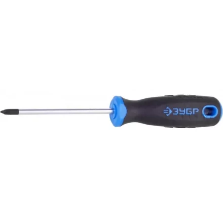 Отвертка ЗУБР &quot;ПРОФИ&quot; хромованадиевая сталь, двухкомпонентная рукоятка, магнит наконечник, PH1x100мм 25232-1-100_z01 купить в Новом Уренгое