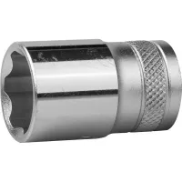 Торцовая головка KRAFTOOL "INDUSTRIE QUALITAT", Cr-V, SUPER-LOCK, хромосатинированная, 1/2", 17 мм 27801-17_z01