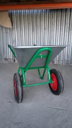 Тачка садово-строительная 2-х колесная усиленная грузоподъемность 320 кг объем 100 л Сибртех 68936 купить в Новом Уренгое