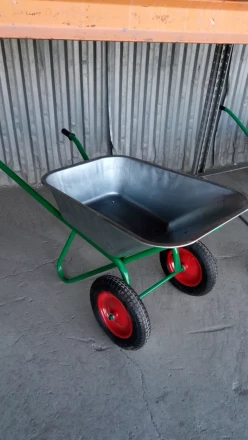 Тачка садово-строительная 2-х колесная усиленная грузоподъемность 320 кг объем 100 л Сибртех 68936 купить в Новом Уренгое