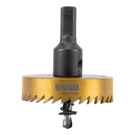 Коронка по металлу HSS, 55 мм, нитридтитановое покрытие Denzel 724118 купить в Новом Уренгое