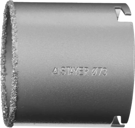 Коронка STAYER "PROFESSIONAL" кольцевая с карбидно-вольфрамовой крошкой, d=73мм 33345-73 купить в Новом Уренгое