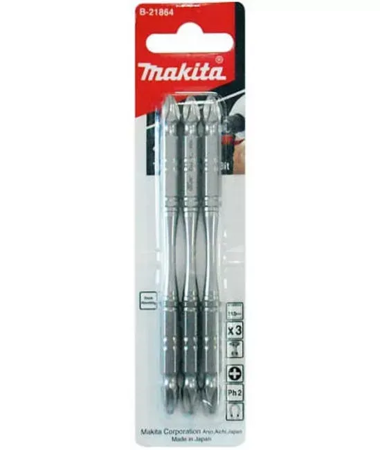 Биты Makita PH2 110мм 3шт, 2-х сторонние (B-21864) купить в Новом Уренгое