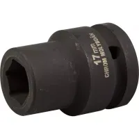 Торцовая головка KRAFTOOL "INDUSTRIE QUALITAT" ударная (3/4"), FLANK, Cr-Mo, фосфатированная, 17 мм 27945-17_z01
