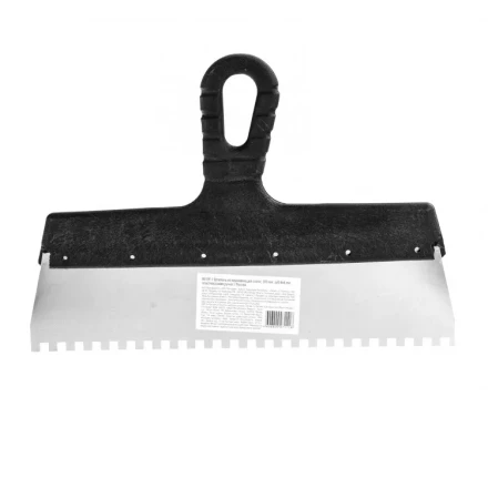 Шпатель из нержавеющей стали 300 мм зуб 6 х 6 мм пластмассовая ручка 85140 купить в Новом Уренгое
